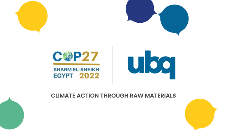 UBQ Materials Returns to COP27 with Solar Impulse Foundation and Israeli Delegation, Highlighting Start-Up Nations’ Strength in Climate Innovation.