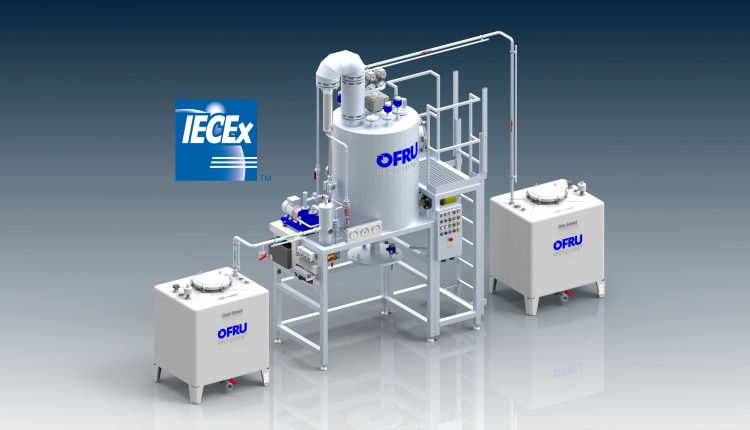 OFRU Solvent Recycling Systems are Awarded IECEx Certification.